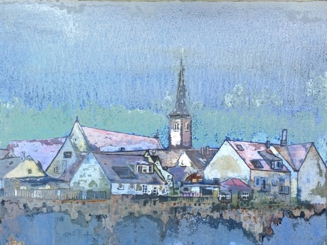 001. Karmelitenkirche vom Schwimmbad aus